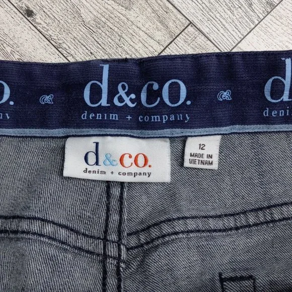D & Co Womens Denim Jeans 12 Stretch Bootcut Medium Wash Outdoor Casual - Picture 7 of 16